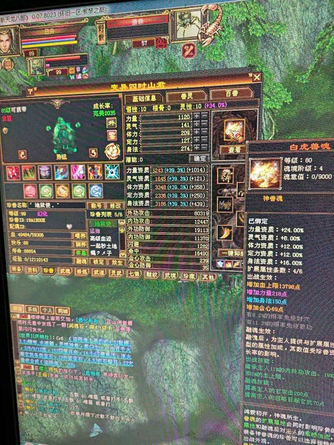 四修少林，伤害爆炸，带4600附体和拼命10宝宝