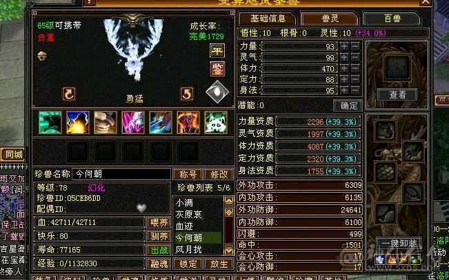 6级少林，稀有幻视时装，花榜宝宝