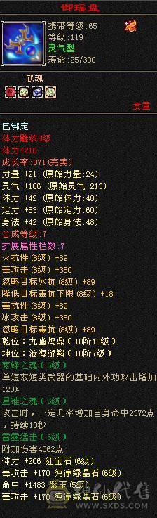   三抗  双修 带增减伤 60W血星宿   截图裸面板  所见即所得