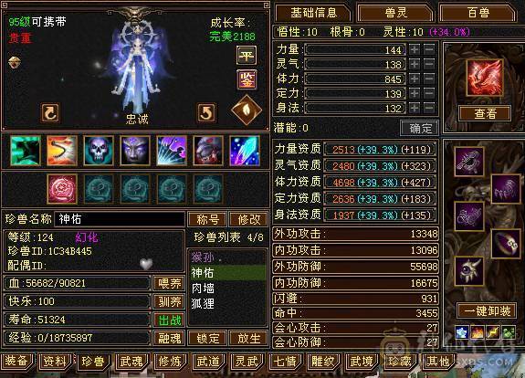   三抗  双修 带增减伤 60W血星宿   截图裸面板  所见即所得