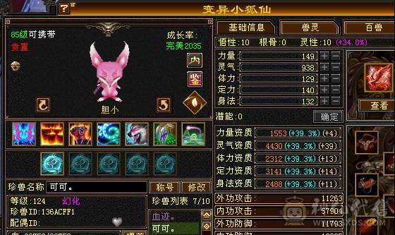 119逍遥5000属性，5个6级，5体5闪5属5命，+80大背包，带4400狐狸带所有宝宝，慢慢漂细节即可。