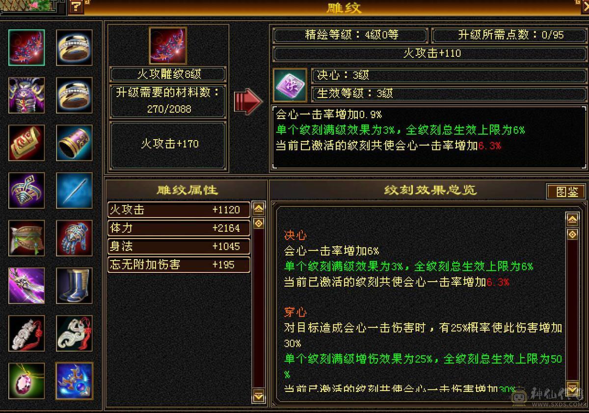 晚晚推荐：火毒6体6属满8雕5神