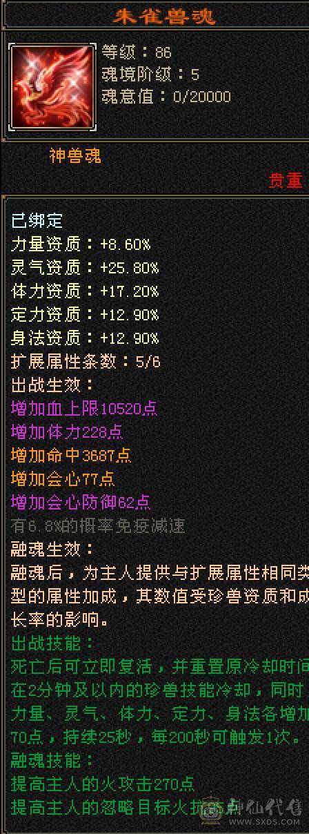 晚晚推荐：火毒6体6属满8雕5神