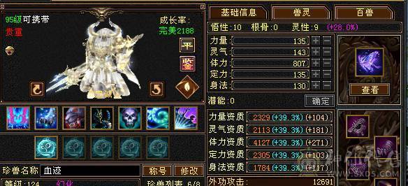 快乐推荐——6阶神兽墨玉麒麟大花瓶衣服点缀2-3级环视多多，近1100冰抗462玄抗，57W+血量，既能抗伤又耐看的漂亮妹子号，孤品先到先得！