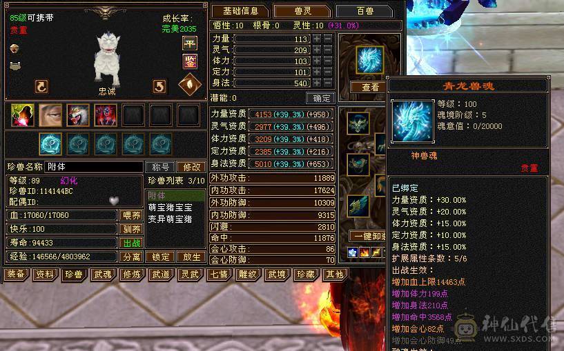 快乐推荐——赤兔马时装多多，满5减16颗6级，三修精致面板，7-8雕纹，满8星的装备大完美武魂，五阶神兽，大部分6级号都可以秒，细节暴力武当！