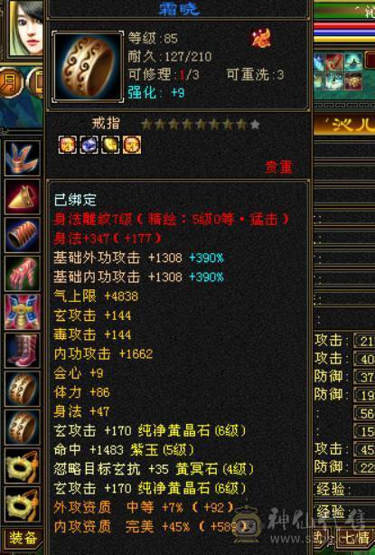 6体半6属  新雕文满5 纹刻满5 武境也有一直更新 雁门竞速和门派竞速常客  无敌丹