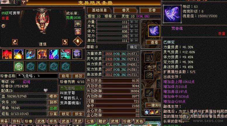 🍎余生推荐🍎满5带6精品卡级气武当花榜坐骑+红熊王坐骑+周年庆限定时装多件+最新幻视背饰数不清+两套装备和灵武+仓库40多个5级石榴石，黑宝石头+玉食客10级