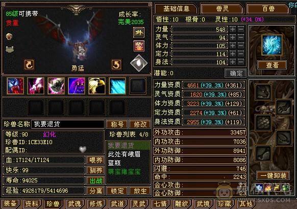 极限5 老雕文7 满值冰命会 青龙三阶  两只双十加13级兽灵