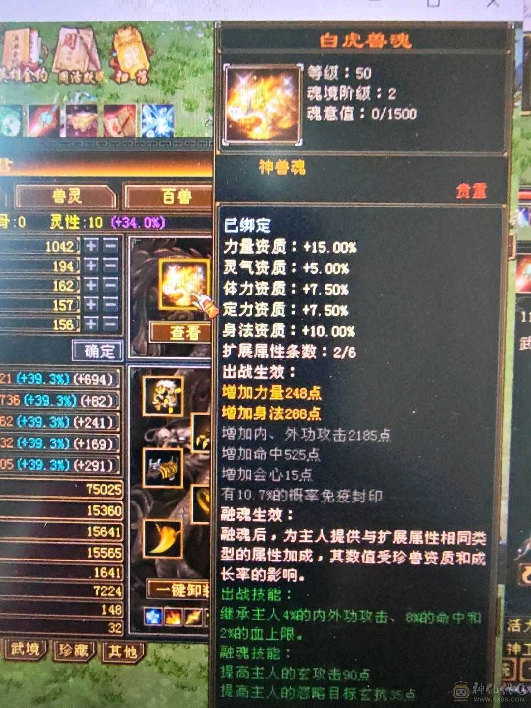 满6  无敌丹  6神 6减 裸属 7533属性 现在 武境121级