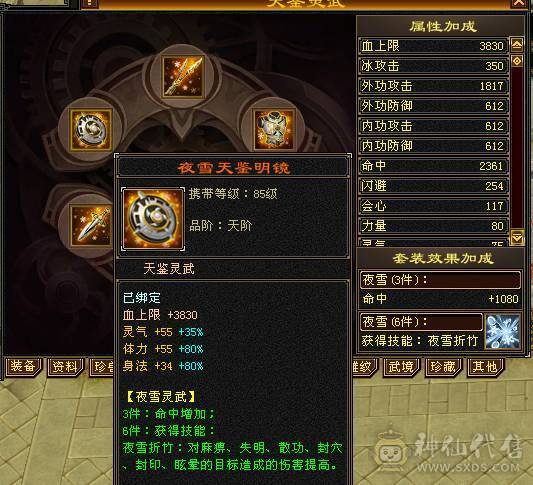 满6骨翼天山，外观拉满，伤害拉满，大8星血衣，细节拉满。