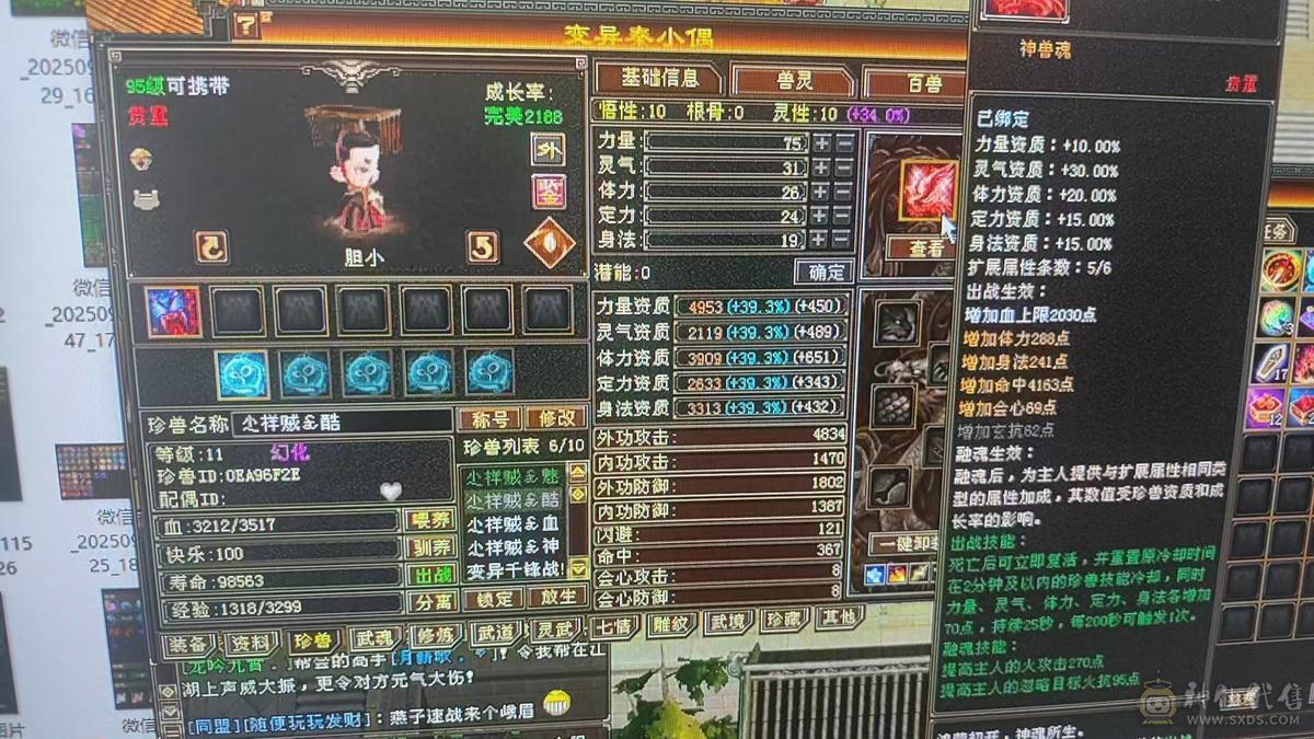 三修6体6属火逍遥5阶过半神兽(8700多点带2个1玠朱雀）