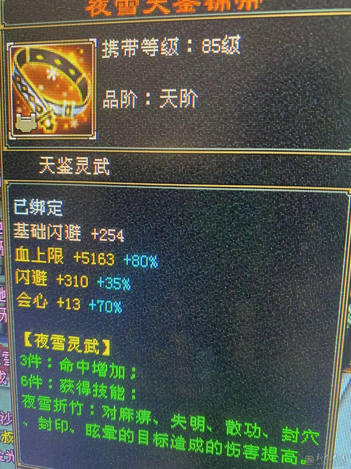极品细节天山高会心，高命中，7891冰属，1203玄攻，带3个51灵，（95顶变打龟、顶变红魔、顶变万事魂）1个59灵（顶变高资金龙），前排物品店，永久翅膀，多套时装，双10盟会，极品五阶青龙