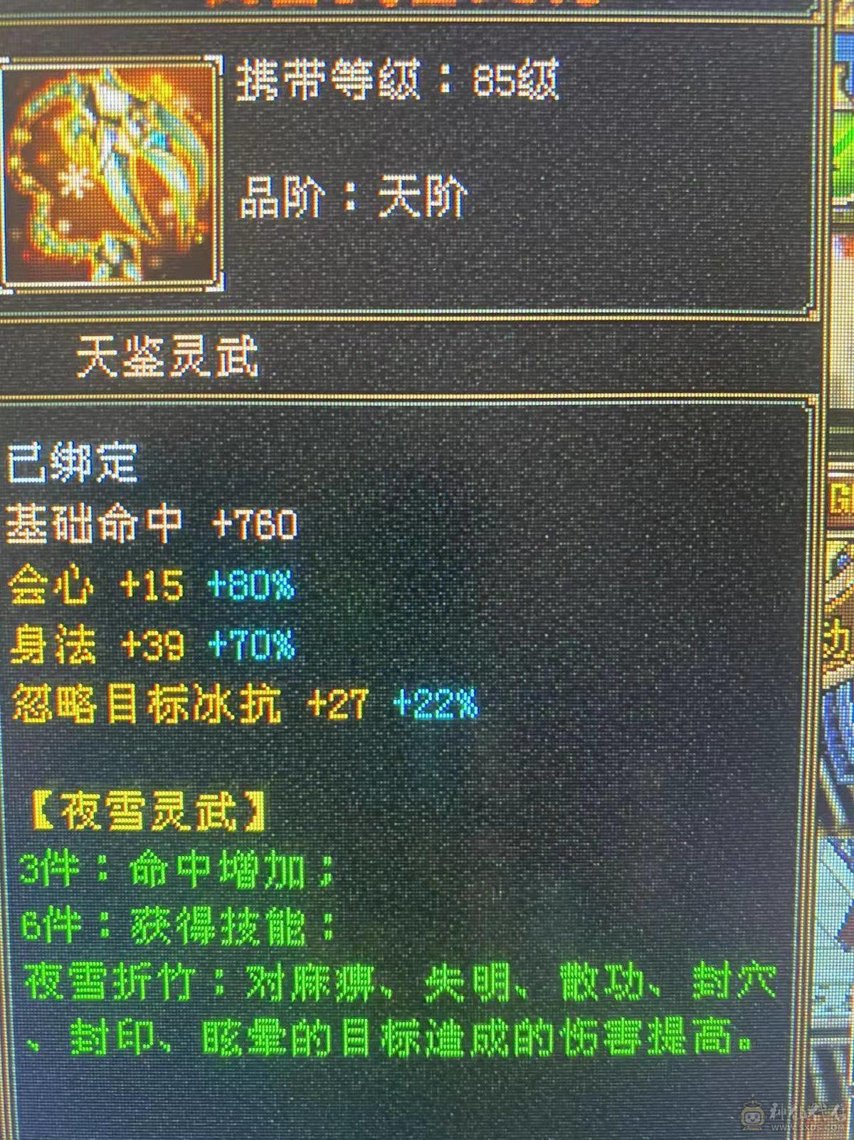 极品细节天山高会心，高命中，7891冰属，1203玄攻，带3个51灵，（95顶变打龟、顶变红魔、顶变万事魂）1个59灵（顶变高资金龙），前排物品店，永久翅膀，多套时装，双10盟会，极品五阶青龙