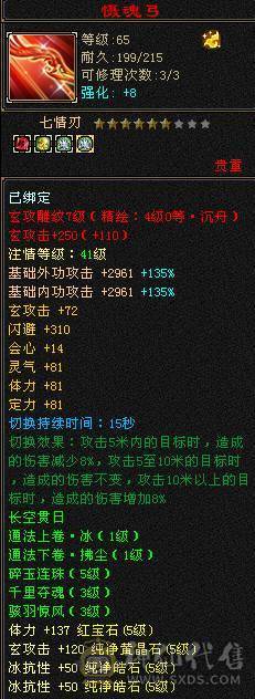 最低价 请勿☎️大完美武魂 1100冰抗 6颗6级灵气宝石 能抗能输出 单调无敌