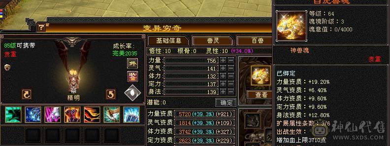 【邀月推荐】极限满10雕文，心络80级满5心络，满7记属性身法精绘+8级体力精绘，四修，7体7抗，冰抗1200火抗1000多，真正的能抗能打，神兽完美大词条