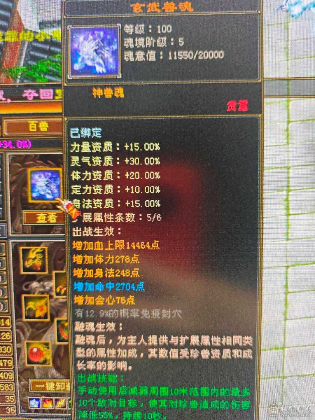 最新信息58.15万血 裸属性7402 会心450无敌丹地宫马准六神
