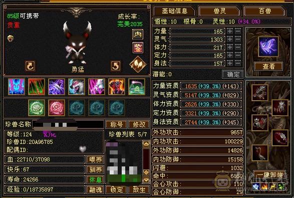 6体6属，5神，高血量，区内天天激情，诚心要可以小刀