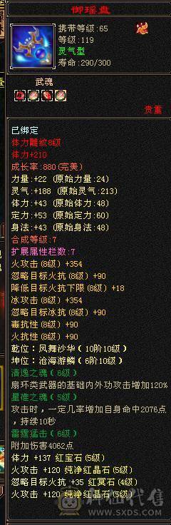 满5满8雕 完美5神逍遥装备细节