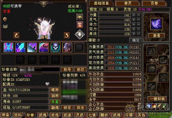 全5全身深蓝八星装备高会高命强化全部+9全部超完美资质没有一颗四级 4000以下可随意对比任何号