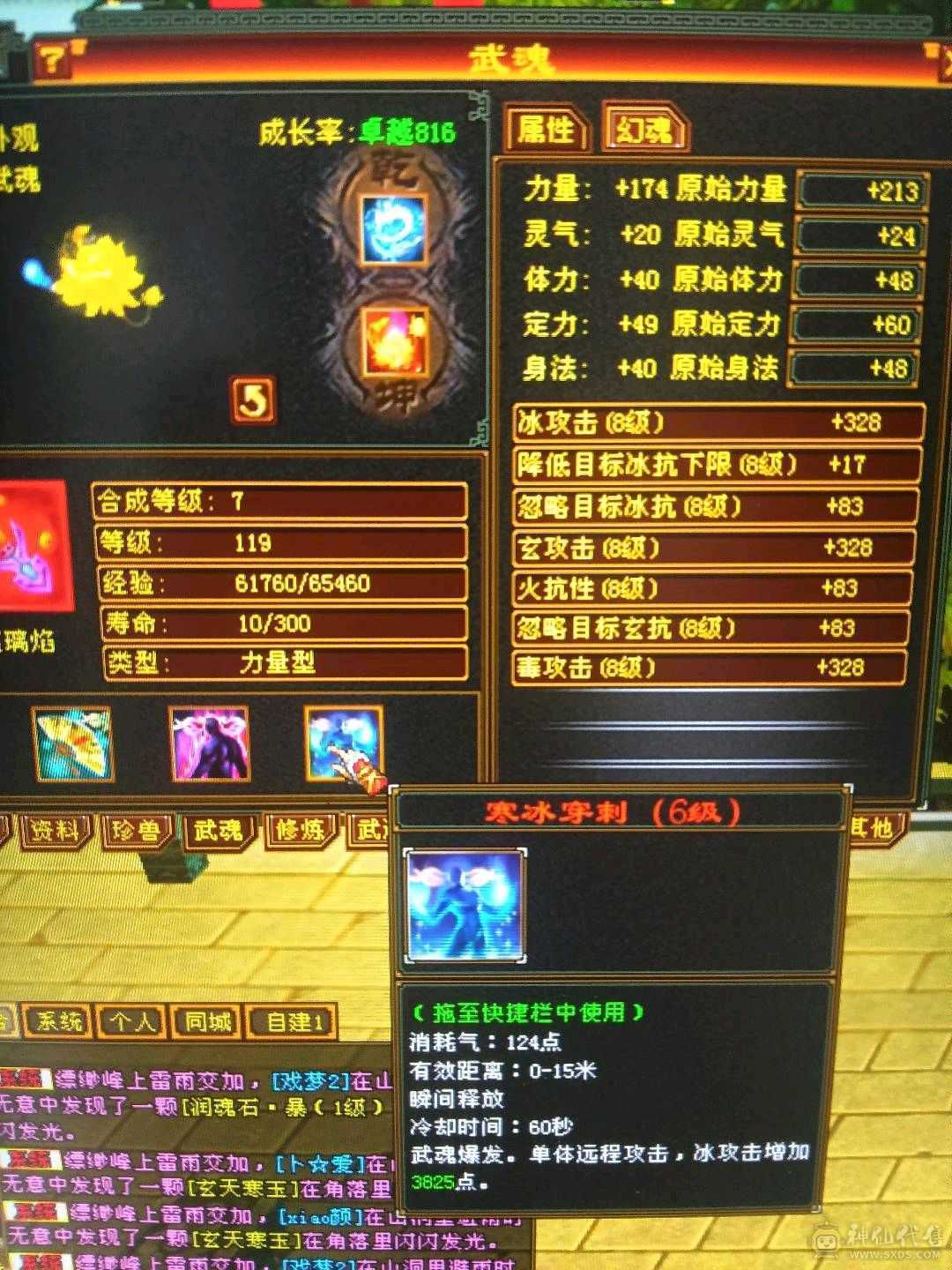 外观拉满，不清东西，石头扎实，宝宝26级兽灵。时装背饰幻视周年庆坐骑坐骑
