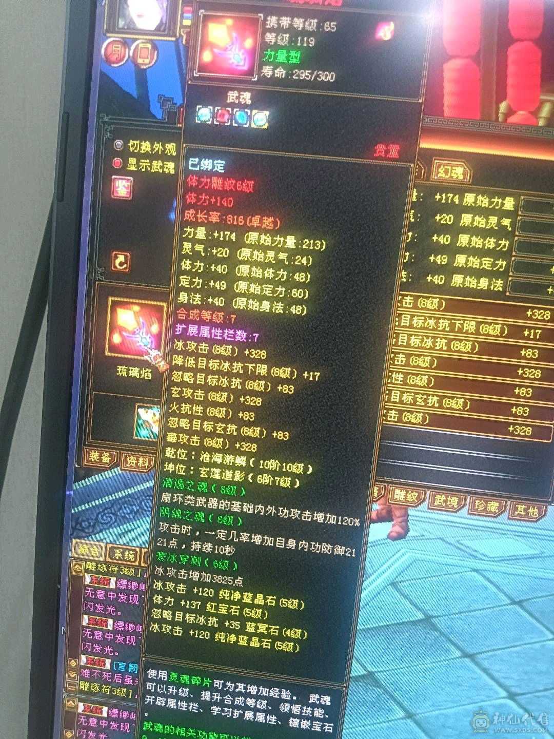 外观拉满，不清东西，石头扎实，宝宝26级兽灵。时装背饰幻视周年庆坐骑坐骑