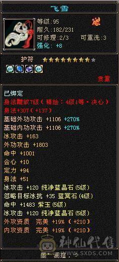 三满极品天山6022裸属 绝版坐骑长风  高命中高会心 全身极品8星装备细节满满 带2只双10宝宝 不需要再投资白嫖即可爽玩