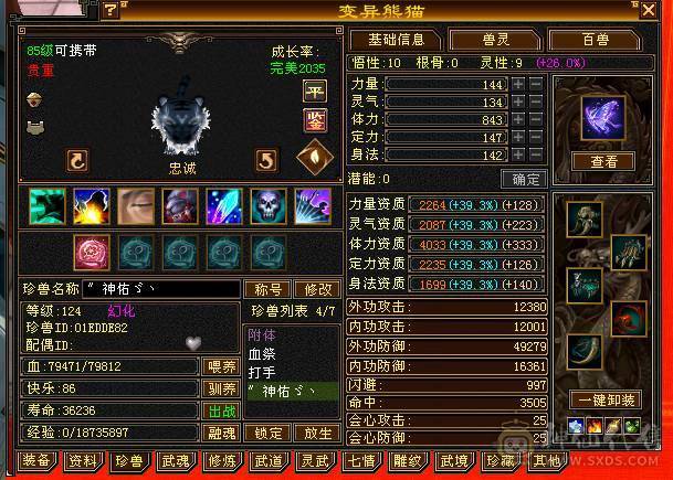 三满极品天山6022裸属 绝版坐骑长风  高命中高会心 全身极品8星装备细节满满 带2只双10宝宝 不需要再投资白嫖即可爽玩
