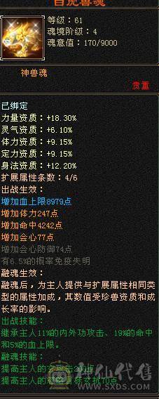 快乐推荐—全区第一增伤极限6，一个50兽灵，这套灵武就值几万裸减上千，各种永久坐骑稀有时装环视背饰，极限6满10雕纹10、8级精绘，7-8-10纹刻。