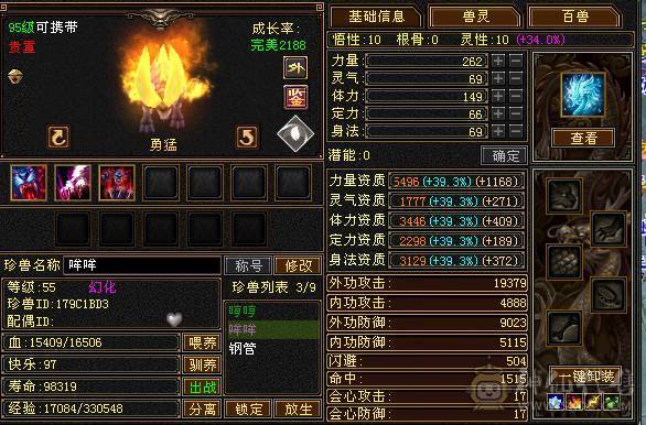 高属性命中闪避  没磕药