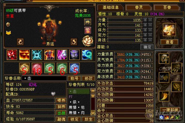 『晴天推荐』7体9雕精绘6 65w血 通脉160  豪华外观  赤兔坐骑