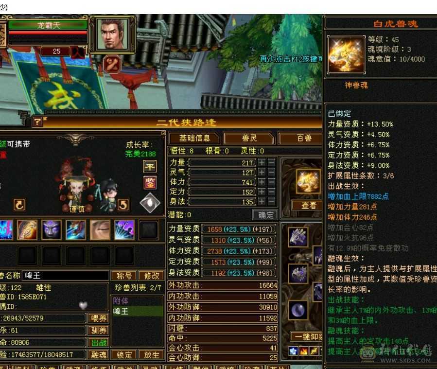 满6，6神雕文8-5，双周年坐骑，心络22级，有武当面板，转曼陀更牛逼，仓库还有一套6级猫眼和灵气宝石
