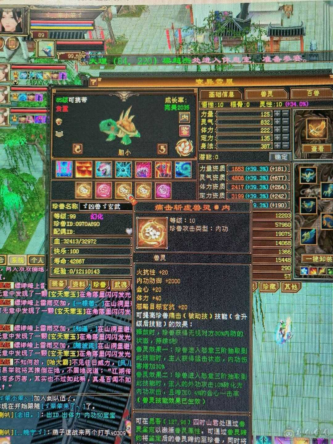 出号，带51级内功兽灵，三阶神兽，，