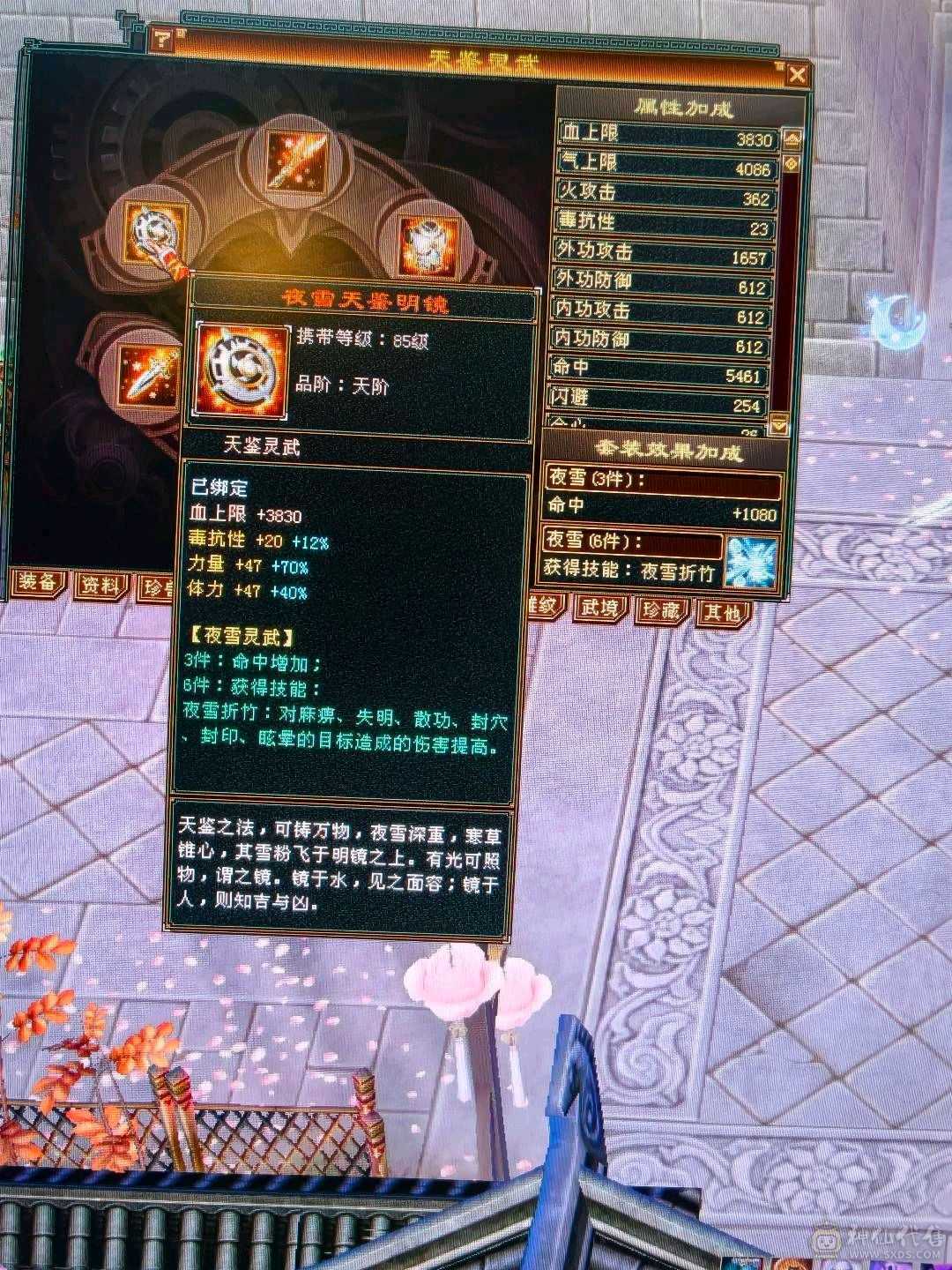 三修逍遥火，毒，冰，总属8074，主属性6008，副属2066，带全部一起出