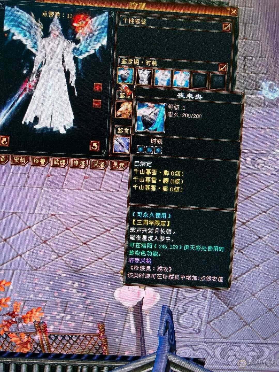 三修逍遥火，毒，冰，总属8074，主属性6008，副属2066，带全部一起出