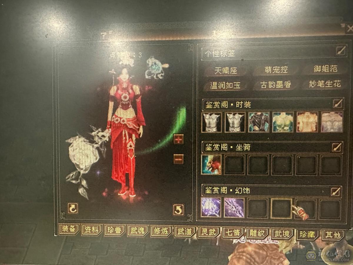 永久红熊王红仙侣紫仙侣七件时装专属客服，45W万血换个附体差不多能50W血