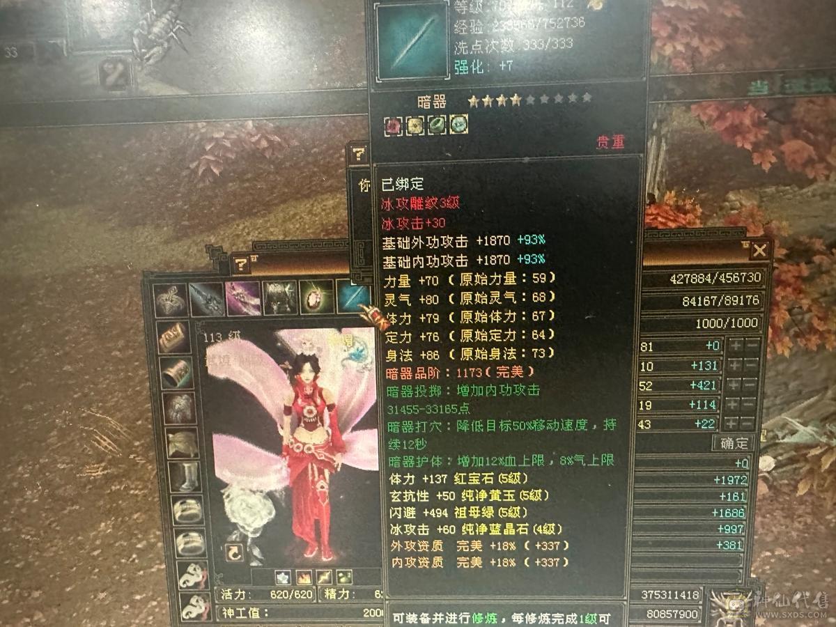 永久红熊王红仙侣紫仙侣七件时装专属客服，45W万血换个附体差不多能50W血