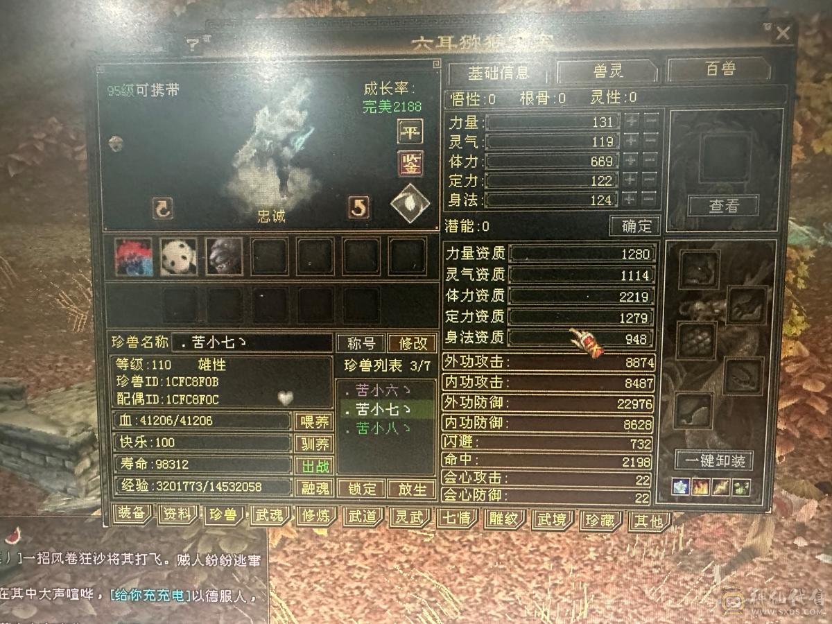 永久红熊王红仙侣紫仙侣七件时装专属客服，45W万血换个附体差不多能50W血