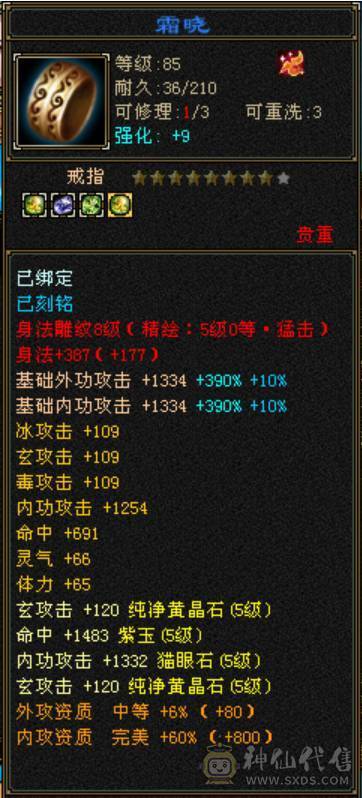 竞速霸榜主力，三修9500属，内功9万，带5000+内功，各项配置拉满