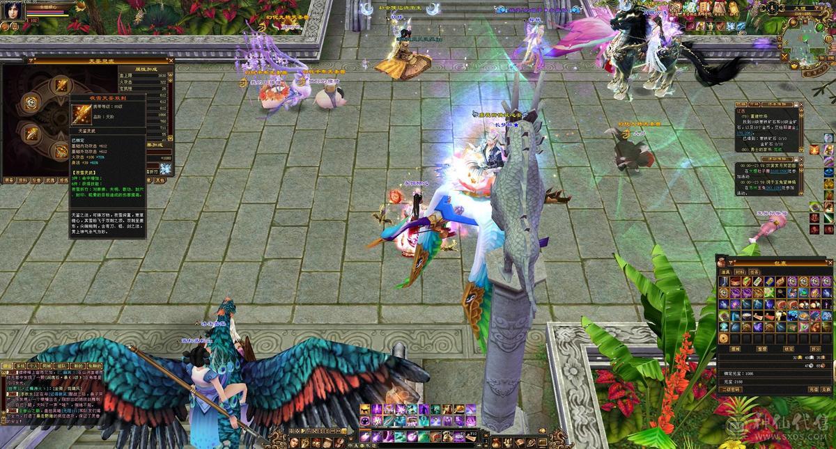 102逍遥，6-7级雕纹3级精绘，3级神兽魂，2只双10宝宝，33W血，主属4800，包内大量材料宝石，YB
