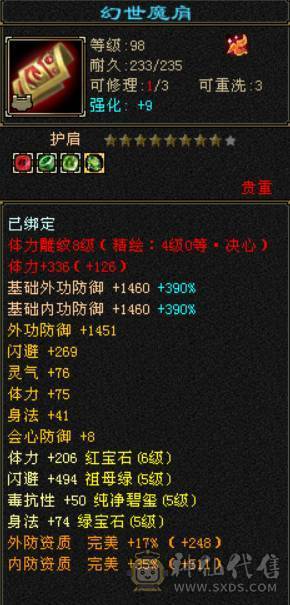 『晴天推荐』六神星宿 满六体属 纯裸面板