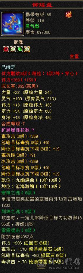 『晴天推荐』六神星宿 满六体属 纯裸面板