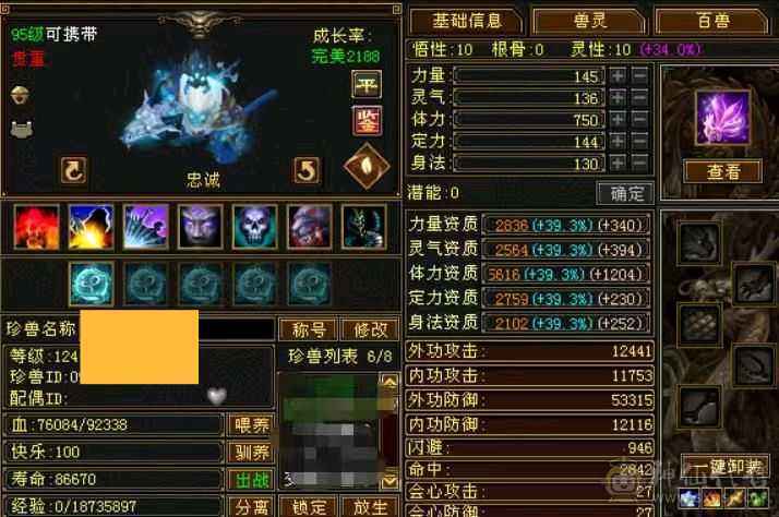 极品6体峨眉 细节自己看带8星极品玄攻项链《6神》