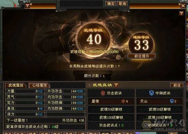 9盟会，主属性5688。高资质附体，还有4200+外功26级