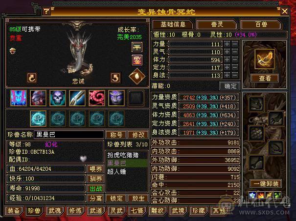 成品5级号，神4荒6，带拼10，高命中会心，欢迎对比。