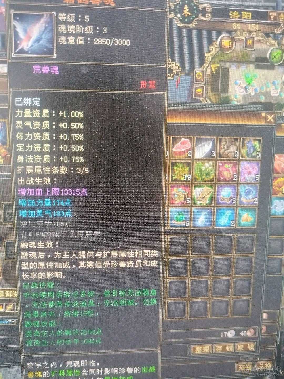 2167属性，到手副本一条都能刷跑商生活升值空间很大